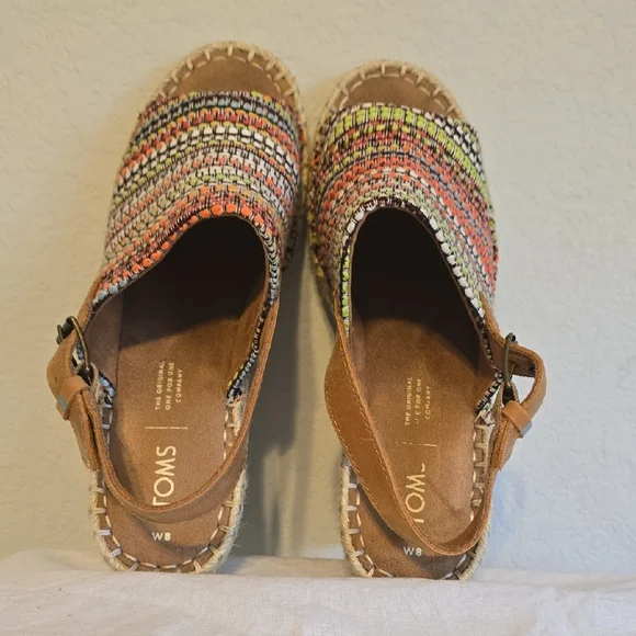Toms Multicolor Woven Espadrille Wedges - Picture 5 of 15